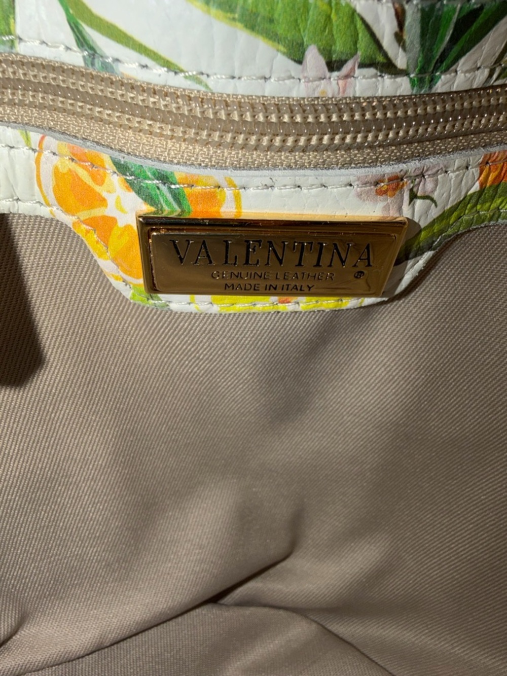 Valentina Yellow and Green Citrus-Print Bucket Shoulder Bag - Picture 5 of 7